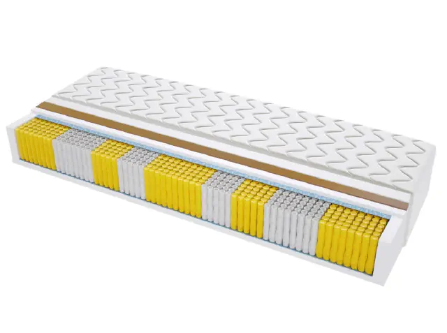 materac kieszeniowy mediolan multipocket 175x175 cm średnio - twardy kokos dwustronny
