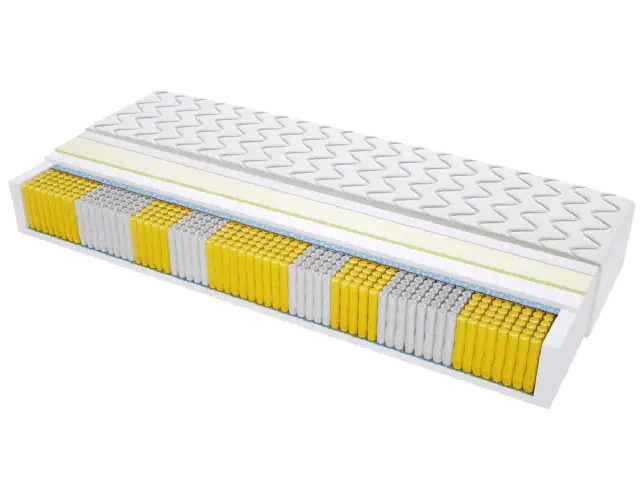 materac kieszeniowy dallas multipocket 175x175 cm średnio twardy visco memory dwustronny