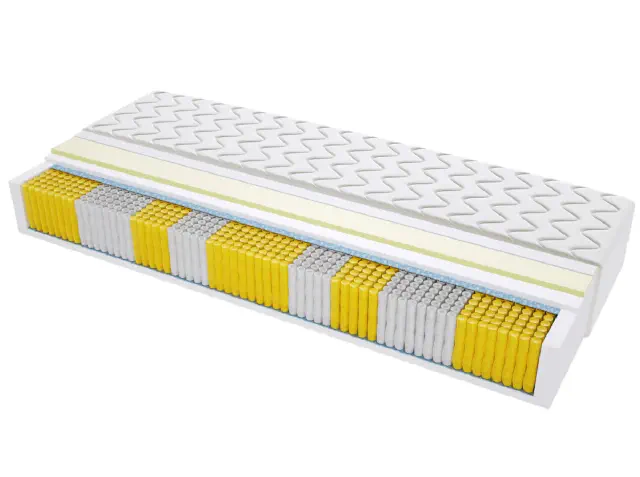 materac kieszeniowy zeus multipocket 145x175 cm miękki - średnio twardy 2x visco memory