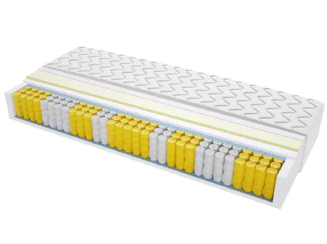 materac kieszeniowy zeus max plus 145x175 cm miękki - średnio twardy 2x visco memory