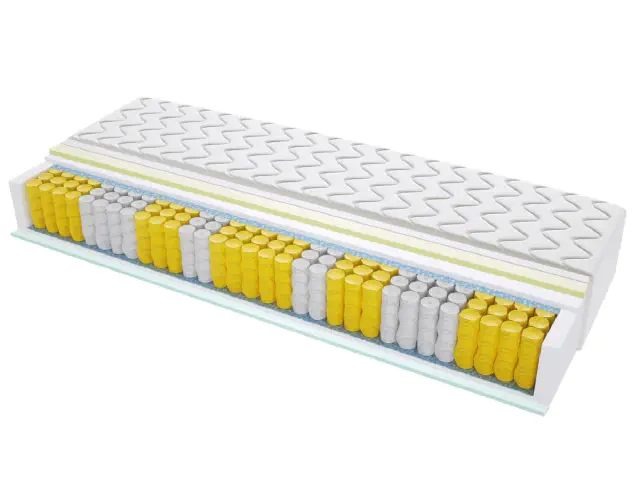 materac kieszeniowy leon 145x175 cm miękki - średnio twardy 2x visco memory lateks