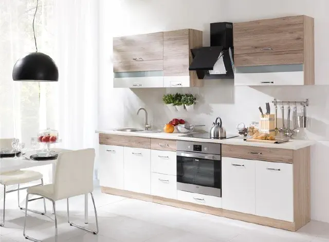 zestaw mebli kuchennych econo 270 cm z blatem