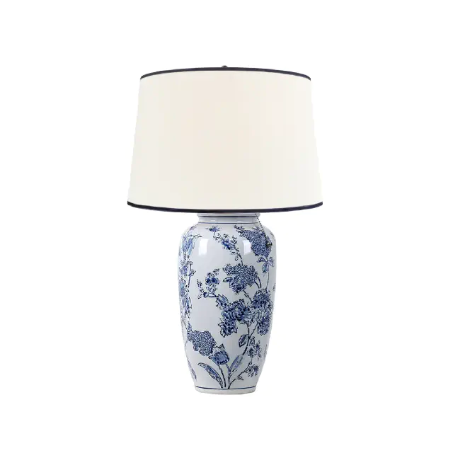 lampa stołowa dalila biel- granat wys- 65cm