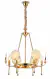 lampa sufitowa wisząca aerio 6 chrom- krem 54x54x58cm