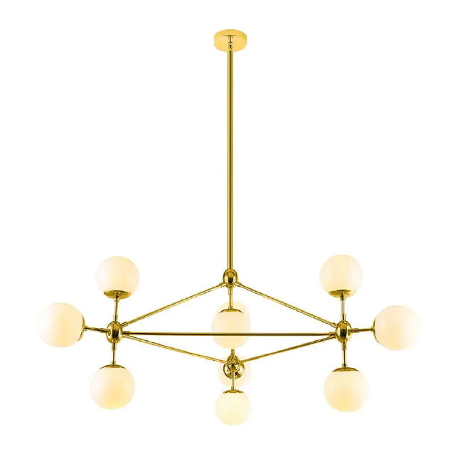 lampa sufitowa wisząca bao gold- biel 90x50cm