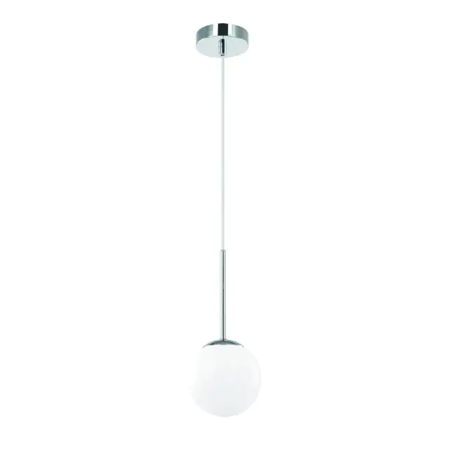 lampa sufitowa wisząca bao i cromo- biel 13x13x180cm