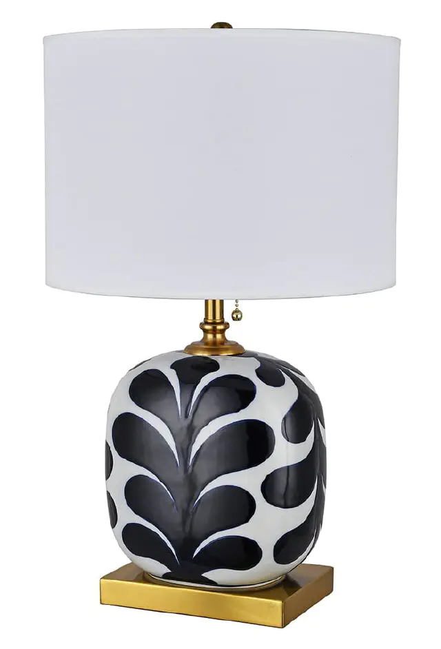 lampa stołowa lorna granat- biel wys- 58cm