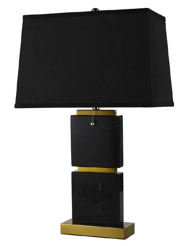 lampa stołowa margo marmur- czerń- złoto wys- 66cm