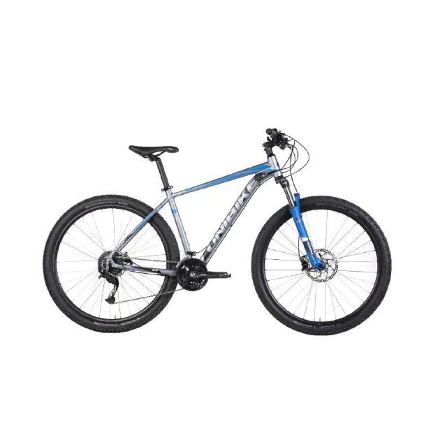 rower górski unibike fusion 29 2022, kolor grafitowy-niebieski, rozmiar 23"