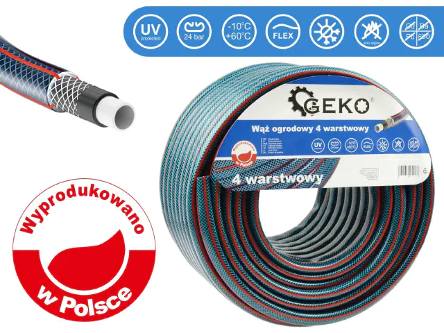 wąż ogrodowy do wody 4-warstwowy 3/4" 20m geko