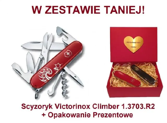 scyzoryk victorinox climber 1-3703-r2 + opakowanie prezentowe