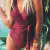 monokini burgun-we z oz-bnym wiązaniem na brzuchu