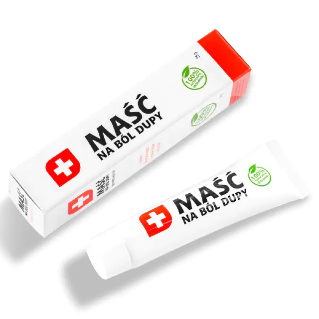 maść na ból dupy w pudełeczku