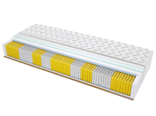 materac kieszeniowy madryt multipocket 145x175 cm średnio - twardy kokos lateksowy