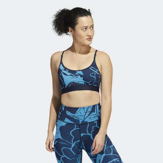 light-support flower-print bra