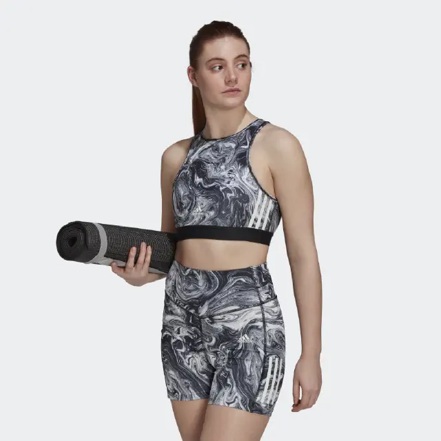 hyperglam aeroready training light-support marble-print workout bra